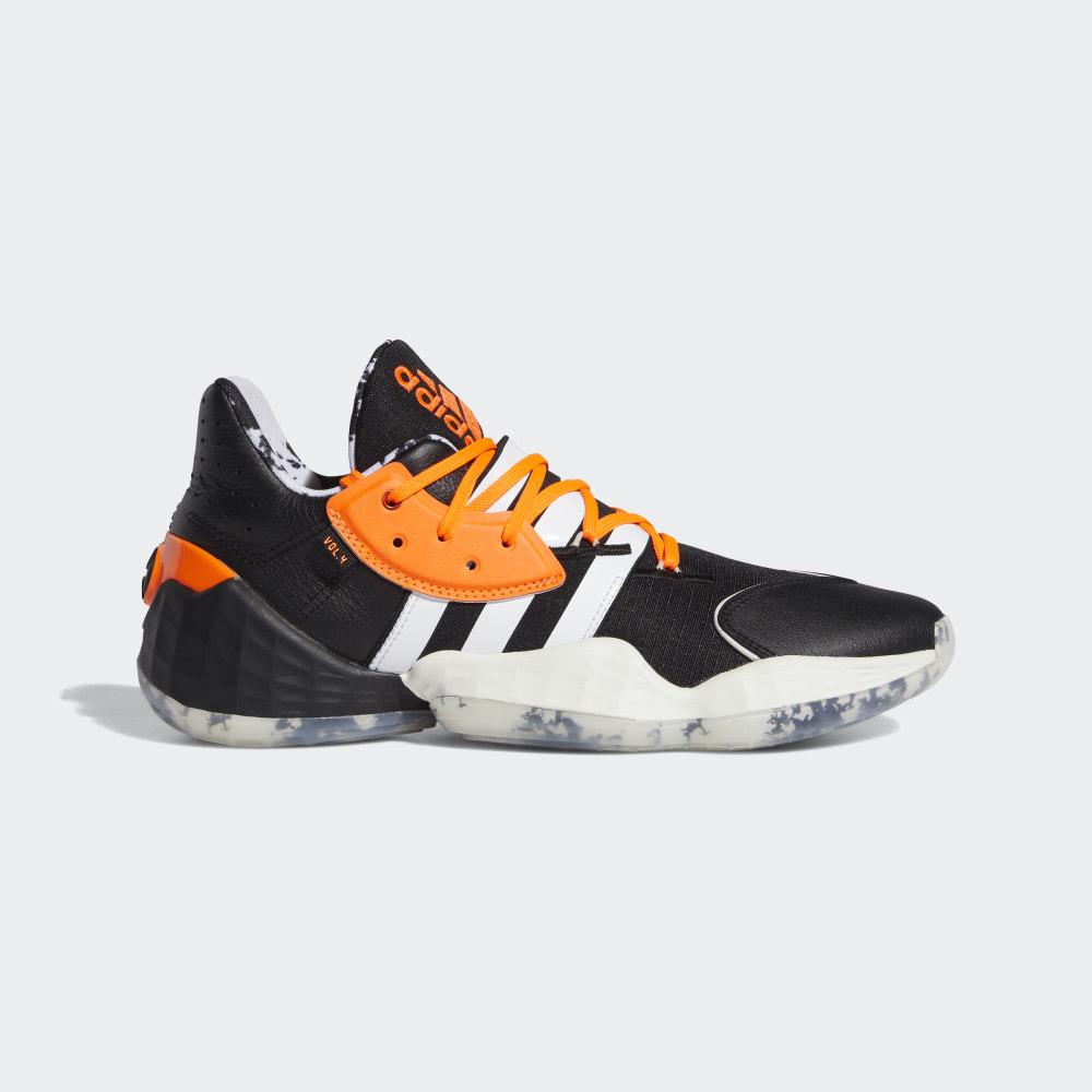 Adidas Men's Daniel Patrick x Harden Vol. 4 Basketball Shoes Black/White/Orange Ireland FV8053